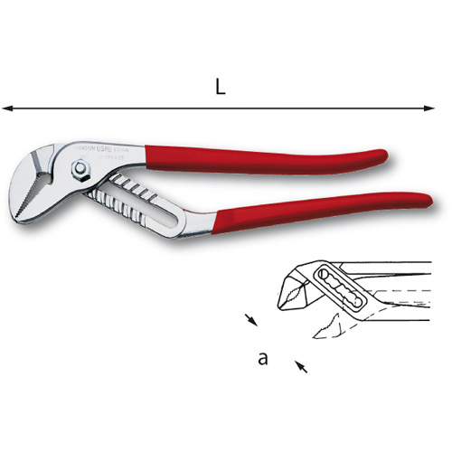 Pinza regolabile a cerniera sovrapposta e cremagliera 179 L_400  PINZA REGOLABILE