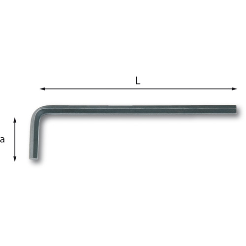 Chiavi maschio esagonale lunghe piegate 280 L_12  CHIAVE MASCHIO             (M)