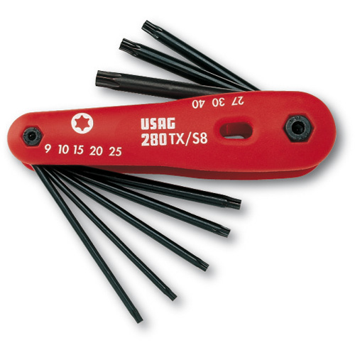 Serie di 8 chiavi maschio per viti con impronta TORX® 280 TX/S8  SERIE CHIAVI