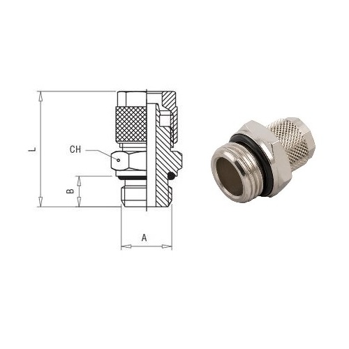 Raccordo diritto maschio con filettature metriche serie 1021, 4/2,7 - M5