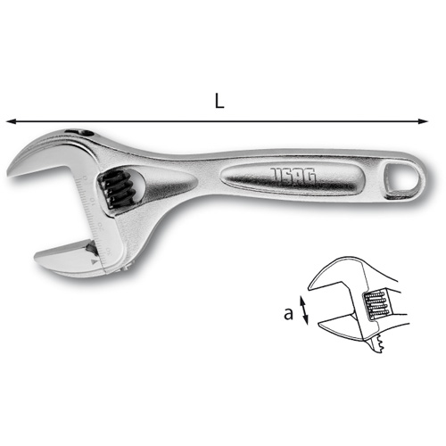 Chiave regolabile a rullino corta 294 AC 150-6  CHIAVE A RULLINO CORTA