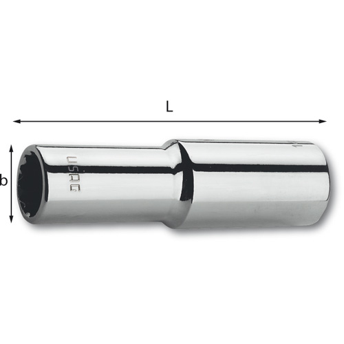 Chiavi a bussola lunghe con bocca poligonale 235 1/2 LN_17  CHIAVE A BUSSOLA      (E)