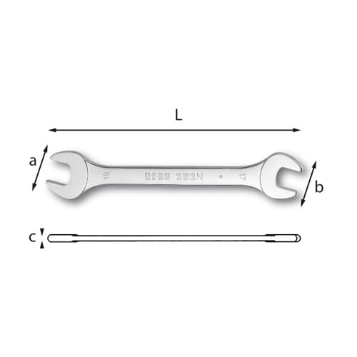 Chiavi a forchetta doppie 252 N_5.5x7  CHIAVE A FORCHETTA      (E)