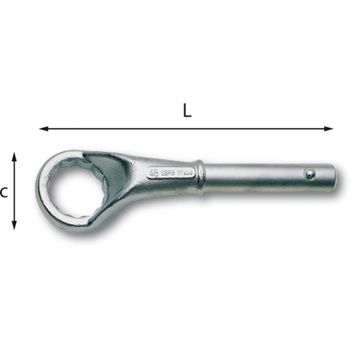 Chiavi poligonali semplici curvate pesanti 253_90  CHIAVE POLIGONALE
