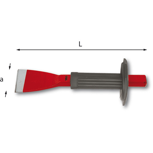 Scalpello a tagliente extralargo con paramano 353 A_250  SCALPELLO EXTRALARGO