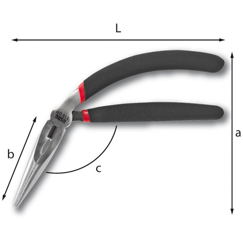 Pinza piegata a becchi semitondi lunghissimi 115 CP_170  PINZA BECCHI PIEGATI