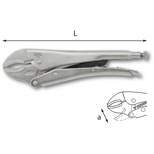 Pinze regolabili autobloccanti con ganasce concave 134_300  PINZA AUTOBLOCCANTE