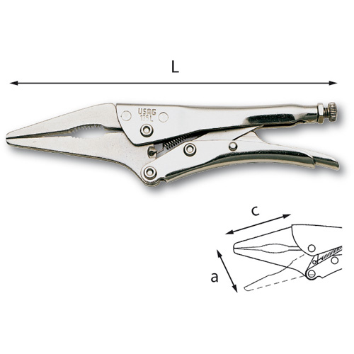 Pinza regolabile autobloccante con ganasce lunghe sottili 135 L_235  PINZA AUTOBLOCCANTE