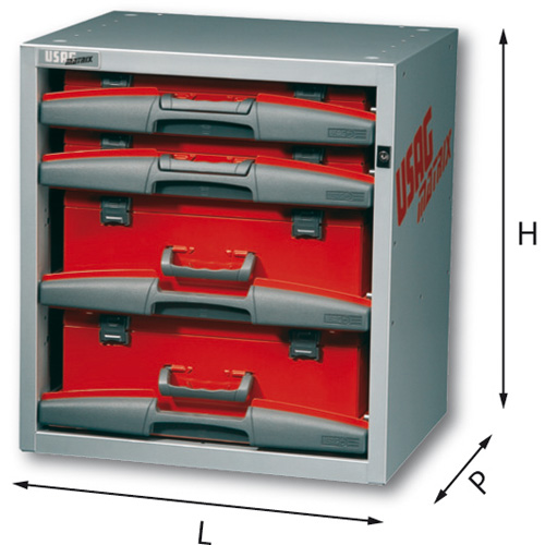 Matrix - Composizione con valigette asportabili 5000 B4  MX CASSETTIERA