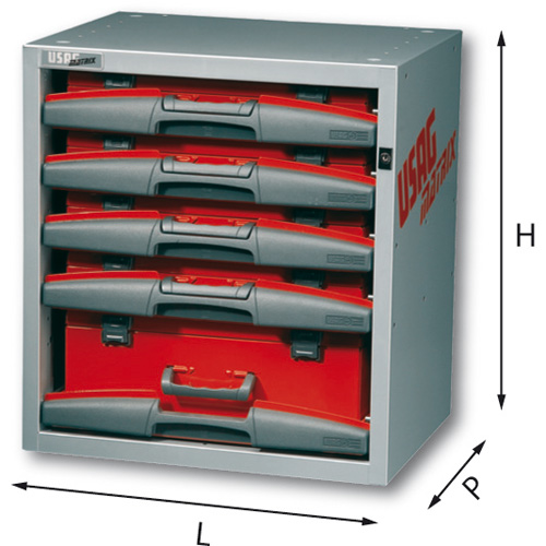 Matrix - Composizione con valigette asportabili 5000 B5  MX CASSETTIERA