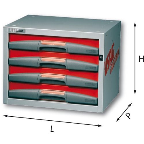 Matrix - Composizione con cassetti 5000 C4  MX CASSETTIERA