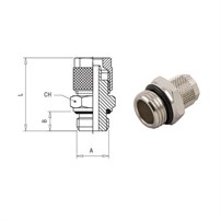 Raccordo Diritto Maschio Con Filettature Metriche Serie 1021, 4/2,7 - M5